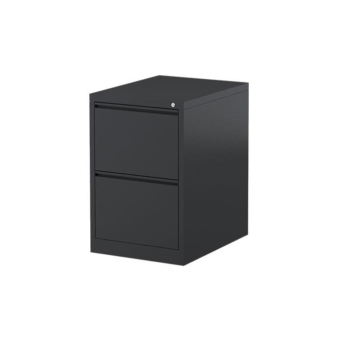 Steelco Mercury Filing Cabinet Two Drawer Graphite Ripple