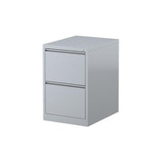 Steelco Mercury Filing Cabinet Two Drawer Silver Grey