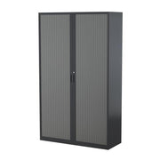 Five Shelf Steelco Tambour Door Cabinet 1200mm Graphite Ripple