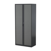 Five Shelf Steelco Tambour Door Cabinet 900mm Graphite Ripple