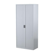 Five Shelf Steelco Tambour Door Cabinet 900mm Silver Gray