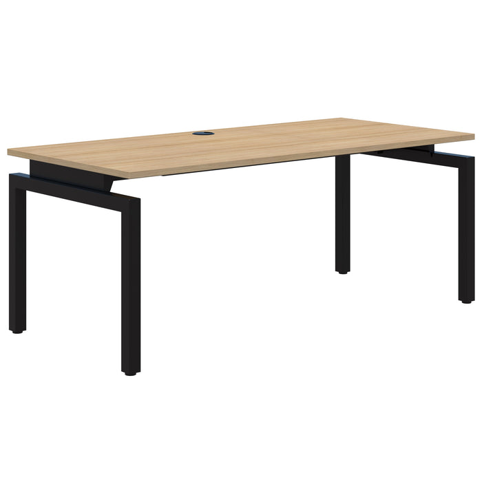 Accent Balance Single Desk Classic Oak Black
