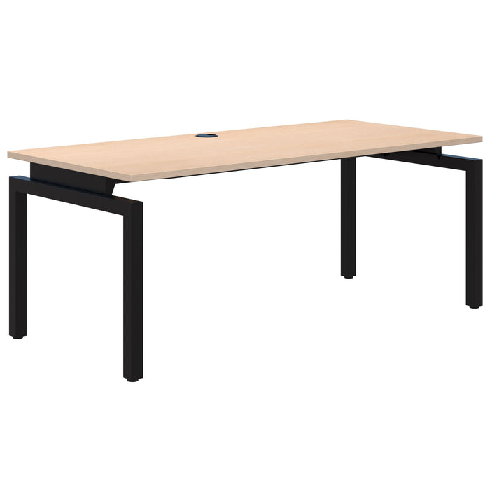 Accent Balance Single Desk Refined Oak Black