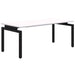 Accent Balance Single Desk Snow Velvet Black