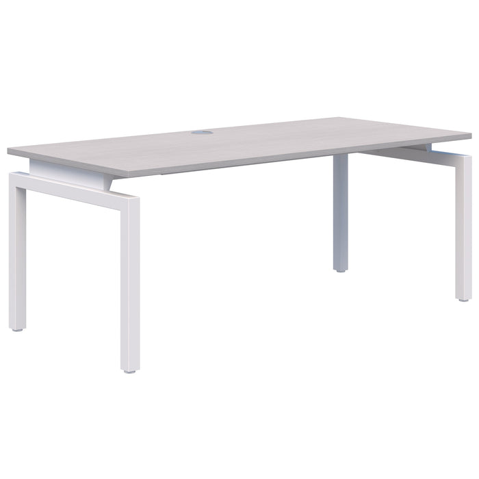 Accent Balance Single Desk Silver Strata White