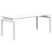 Accent Balance Single Desk Snow Velvet White