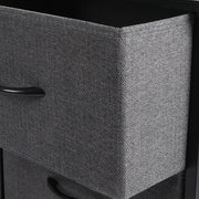 Levede Storage Cabinet Tower Chest of Drawers Dresser Tallboy Drawer Dark Grey