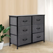 Levede Storage Cabinet Tower Chest of Drawers Dresser Tallboy Drawer Dark Grey