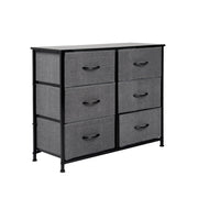 Levede Storage Cabinet Tower Chest of Drawers Dresser Tallboy Drawer Dark Grey 6 Drawer