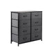 Levede Storage Cabinet Tower Chest of Drawers Dresser Tallboy 8 Drawer Dark Grey