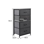 Levede Storage Cabinet Tower Chest of Drawers Dresser Tallboy Drawer Dark Grey
