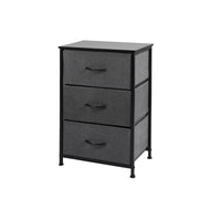 Levede Storage Cabinet Tower Chest of Drawers Dresser Tallboy Drawer Dark Grey 3 Drawer