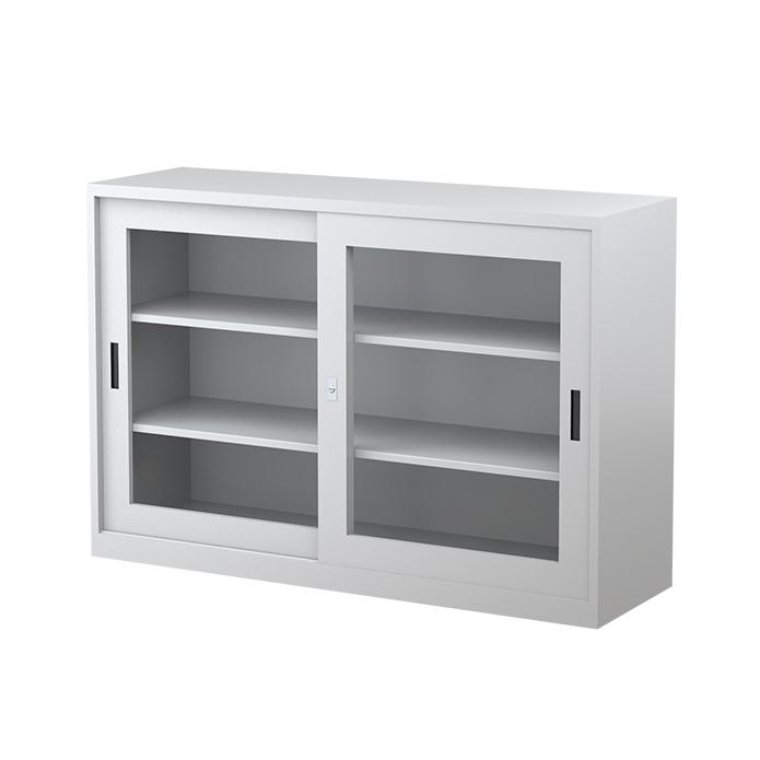  Two Shelves Sliding Door Cabinet