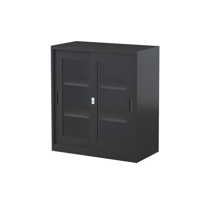  Two Shelves Sliding Door Cabinet