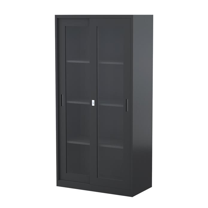 Three Shelves Sliding Door Cabinet 