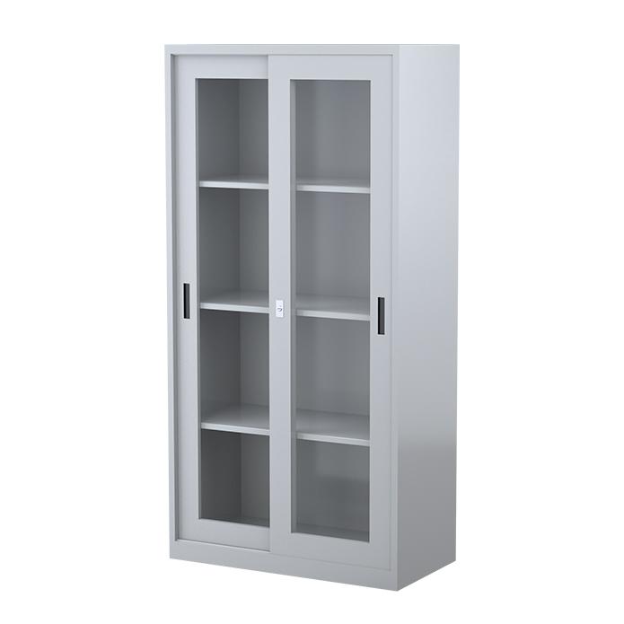 Three Shelves Sliding Door Cabinet 