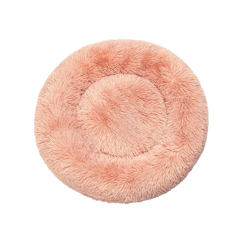 PaWz Pet Bed Cat Dog Donut Nest Calming Kennel Cave Deep Sleeping Pink