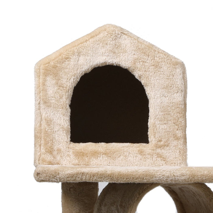 PaWz Cat  Beige Scratching Post Furniture Play Pet Activity Kitty Bed