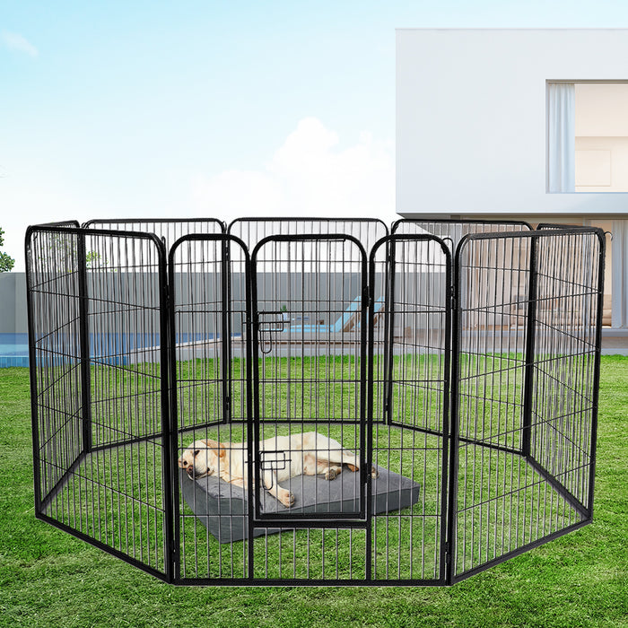 PaWz 8 Panel Pet Dog Playpen Puppy Exercise Cage Enclosure Fence Cat Play Pen 24''