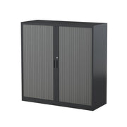 Steelco Three Shelf Tambour Door Cabinet 1200mm 1200mm Graphite Ripple