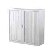 Steelco Three Shelf Tambour Door Cabinet 1200mm 1200mm White Satin
