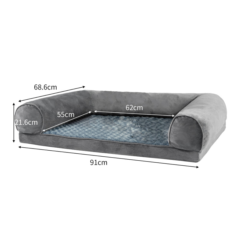 PaWz Pet Bed Sofa Dog Beds Bedding Soft Warm Mat Plush Mattress Cushion Pillow