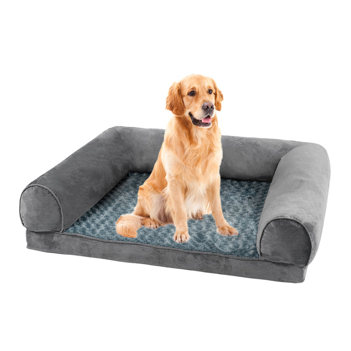 Pet Bed Sofa Dog Beds Bedding Soft Warm Mattress Cushion Pillow Mat Plush  L