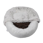 PaWz Pet Bed Cat Dog Donut Nest Calming Mat Soft Plush Kennel