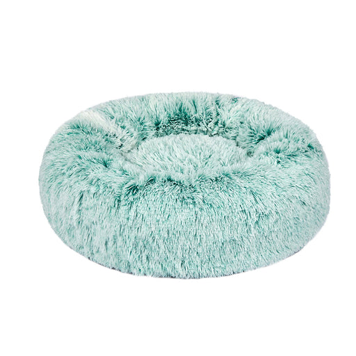 PaWz Pet Bed Cat Dog Donut Nest Calming Mat Soft Plush Kennel Teal