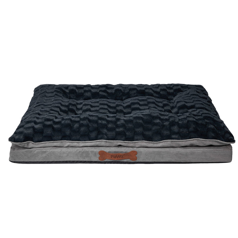 Dog Calming Bed Warm Soft Plush Comfy Sleeping Memory Foam Mattress Dark Grey