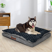 Dog Calming Bed Warm Soft Plush Comfy Sleeping Memory Foam Mattress Dark Grey