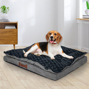 Dog Calming Bed Warm Soft Plush Comfy Sleeping Memory Foam Mattress Dark Grey