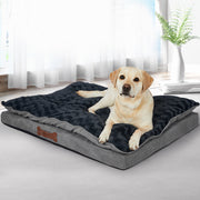 Dog Calming Bed Warm Soft Plush Comfy Sleeping Memory Foam Mattress Dark Grey