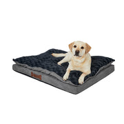 Dog Calming Bed Warm Soft Plush Comfy Sleeping Memory Foam Mattress Dark Grey