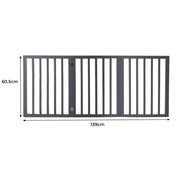Wooden Pet Gate Dog Fence Retractable Barrier Portable Door 3 Panel