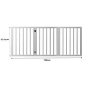 Wooden Pet Gate Dog Fence Retractable Barrier Portable Door 3 Panel