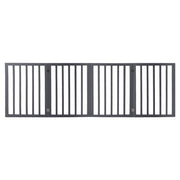 Wooden Pet Gate Dog Fence Retractable Barrier Portable Door 4 Panel
