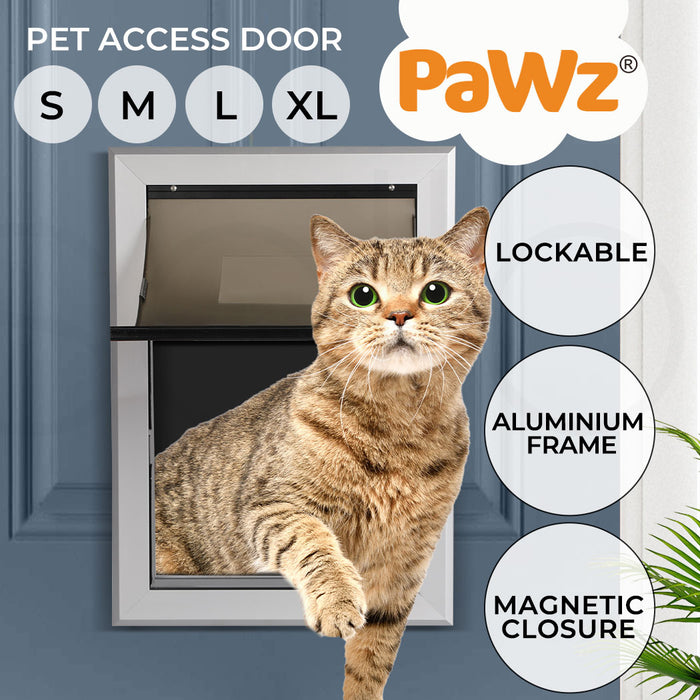 PaWz Aluminium Pet Access Door with Locking Mechanisms