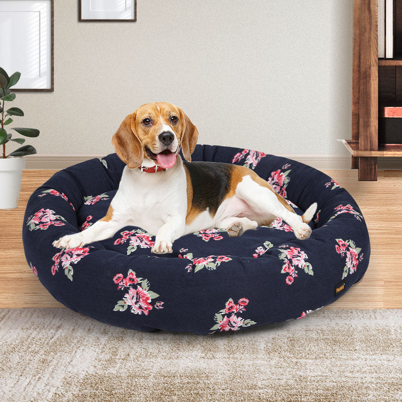 PaWz Dog Calming Bed Pet Cat Washable Portable Round Kennel Summer Outdoor