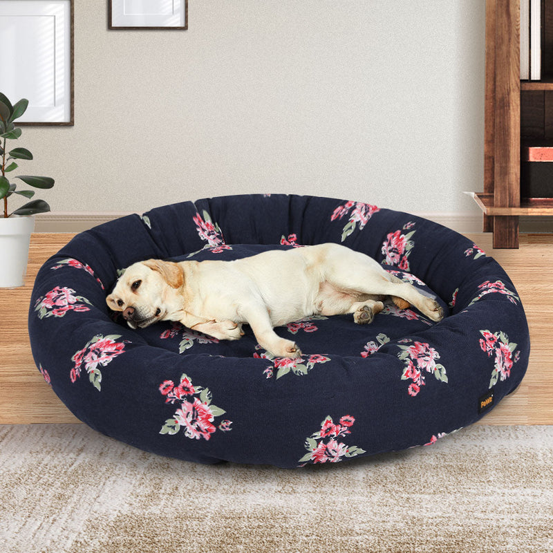 PaWz Dog Calming Bed Pet Cat Washable Portable Round Kennel Summer Outdoor