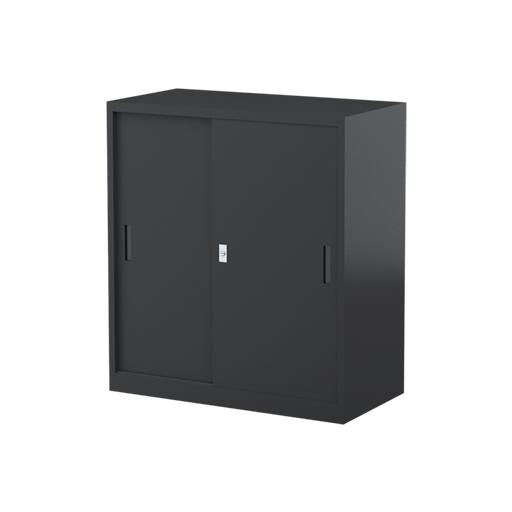 Two Shelves Sliding Door Cabinet