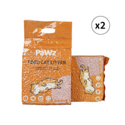 PaWz 2.5kg Tofu Cat Litter Clumping Flushable Fast Super Absorben Natural x2 PEACH 2 bags