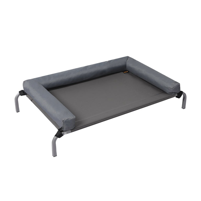 PaWz Elevated Pet Bed Dog Puppy Cat Trampoline Hammock Raised Heavy Duty Grey Medium