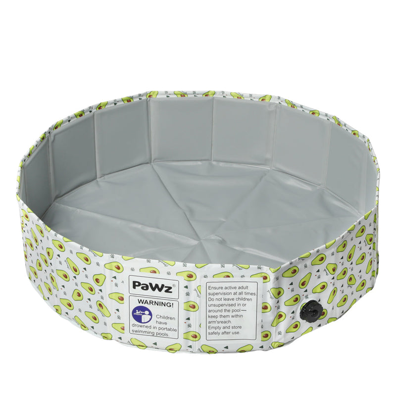 PaWz Portable Pet Swimming Pool Kids Dog Washing Bathtub Outdoor Foldable 120 Palm leaves