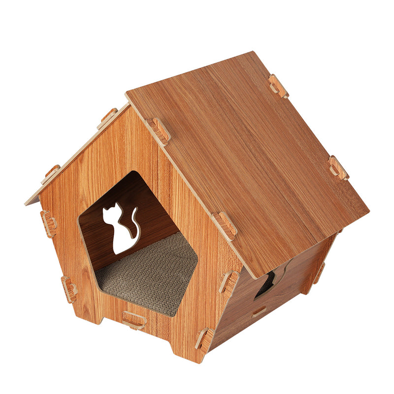 PaWz Cat Scratcher Scratching Board Corrugated Cardboard Condo House Large B