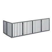 PaWz Wooden Pet Gate Dog Fence Safety Stair Barrier Security Door 6 Panels
