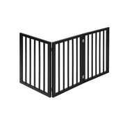 Wooden Pet Gate Dog Fence Retractable Barrier Portable Door 3 Panel