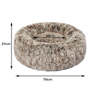 PaWz Pet Bed Cat Dog Donut Nest Soft Plush Kennel