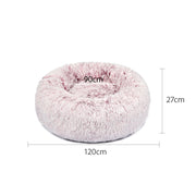PaWz Pet Bed Cat Dog Donut Nest Soft Plush Kennel