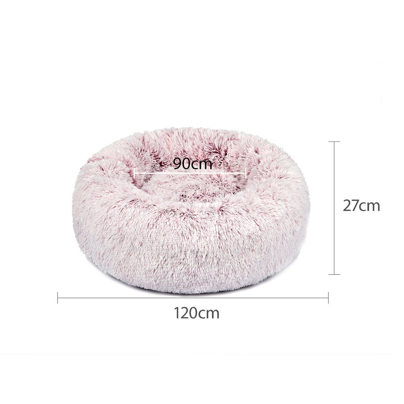 PaWz Pet Bed Cat Dog Donut Nest Soft Plush Kennel